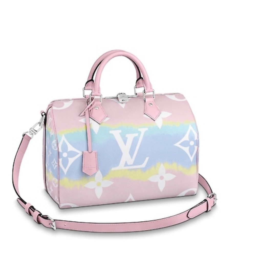 Louis Vuitton Escale Speedy 30 Giant Flower Monogram Pastel Pink Bag - Picture 7 of 12